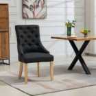 Artemis Home Ravenna Fabric Dining Chairs - Set of 2 - Black