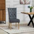 Artemis Home Pienza Velvet Dining Chairs - Set of 2 - Grey