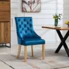 Artemis Home Ravenna Velvet Dining Chairs - Set of 2 - Blue