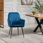 Artemis Home Carrara Velvet Dining Chairs - Set of 2 - Blue