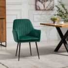 Artemis Home Carrara Velvet Dining Chairs - Set of 2 - Green