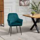 Artemis Home Carrara Velvet Dining Chairs - Set of 2 - Teal