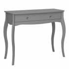 Baroque 1 Drawer Vanity Folkestone Grey With Rose Gold Colour Handles