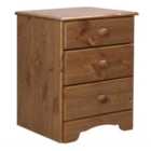 Nordic Bedside Table 3 Drawers, Cherry