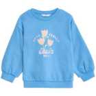 M&S Pure Cotton Floral Sweatshirt, 2-7 Years, Blue