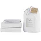 Panda Bamboo & French Linen Complete Bedding Set Coconut White - Double