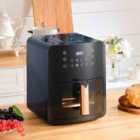 Living and Home 5L 1400W Digital Air Fryer With Visual Window - Black