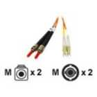 C2G, LC/ST LSZH Duplex 62.5/125 Multimode Fibre Patch Cable, 1m
