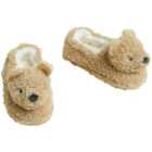 M&S Kids Spencer Bear Slippers, Size 6-12, Light Brown