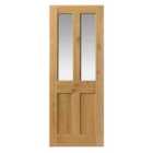 Jb Kind Doors Rustic Oak 4 Panel Glazed P/F 35 X 1981 X 762