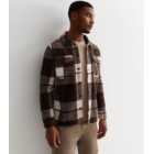 Only & Sons Dark Brown Cotton Check Shirt