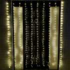 2.1m 300 LED Indoor Outdoor Party Curtain Christmas Lights in Warm White