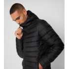 Threadbare Black Hooded Puffer Jacket