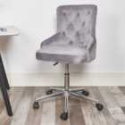 Grey Studded Swivel Home Office Chair