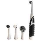 My Home White Electric Cleaning Brush with 4 Heads