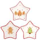 Single Christmas Kitchen Gingerbread Star Platter in Assorted styles