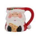 Christmas Kitchen Santa Shaped Mug