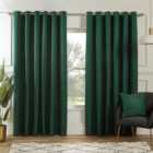 Divante Hoxton Dark Green Blackout Eyelet Curtains 183 x 168cm