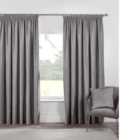 Divante Grey Chenille Taped Curtain 168 x 137cm