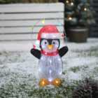 Traditional Acrylic LED Penguin Christmas Ornament
