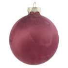Midnight Elegance Burgundy Frosted Christmas Bauble