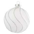 Alpine Lodge Cloudy White Christmas Bauble