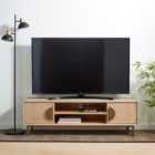 Agatha Wide TV Unit, Oak for TVs up to 60"