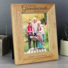 Personalised The Best Grandparents Light Wood Portrait Photo Frame