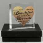 Personalised Every Love Story Is Beautiful Crystal Token
