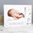  Personalised Baby Unicorn Landscape Box Photo Frame 