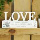 Personalised Me To You Moon and Back Wooden LOVE Plaque