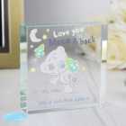 Personalised Tiny Tatty Teddy To the Moon and Back Crystal Token