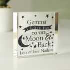 Personalised To the Moon and Back Crystal Token