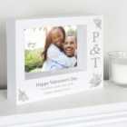  Personalised Couples Initials Landscape Box Photo Frame 