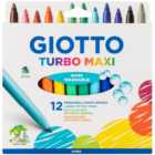 Giotto Turbo Maxi Fibre Pen 12 Pack
