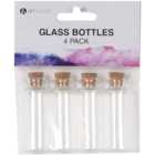 Art Studio Glass Bottle with Cork Stopper 4 Pack