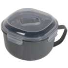 Noodle Bowl with Lid Grey 950ml