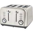 MY Silver 4 Slice Stainless Steel Toaster