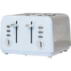 Four Slot Stainless Steel Toaster - Powder Blue