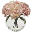 Blush Pink Complete Rose Hydrangea Arrangement Artificial Plant