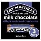 Eat Natural Milk Chocolate Peanuts & Cranberries Bars 3 x 45g