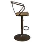 Industrial Iron Bar Chair - Dark Brown