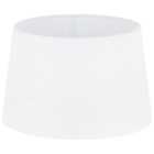 White Medium Linen Textured Lamp Shade