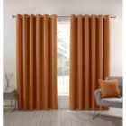 Divante Hoxton Orange Blackout Eyelet Curtains 168 x 183cm