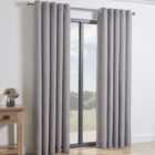 My Home Taylor Silver Blackout Eyelet Curtains 183 x 168cm