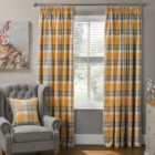 Divante Highbury Yellow Check Curtains 168 x 183cm