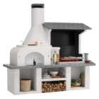 Palazzetti Antille Complete Outdoor BBQ Kitchen with Wood Fired Oven Multicolour