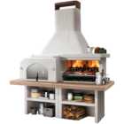 Palazzetti Gargano 3 Masonry Barbecue Wood Fired Oven and Worktop White