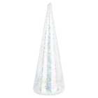 Christmas Iridescent LED Glass Cone Decoration