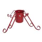 Steel Christmas Tree Stand - Red / 5 Inch